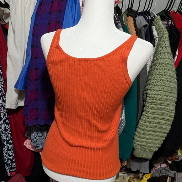 George Vibrant Orange Sleeveless Top - Picture 2 of 3